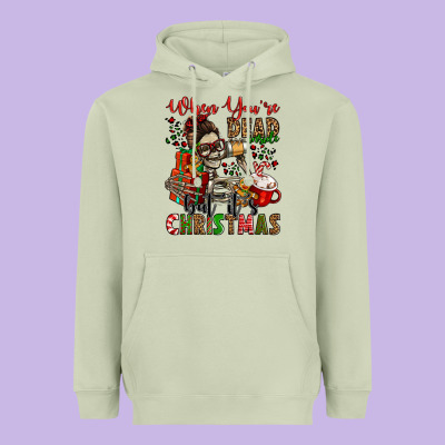 When You're Dead Inside But It's Christmas Heavyweight Hoodie Designed By Jasminsmagicworld
