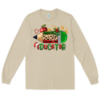 Mushroom christmas educator pencil Long Sleeve Tee - FaDigitalArtStudio