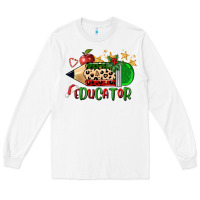 White christmas educator pencil Long Sleeve Tee - FaDigitalArtStudio