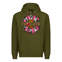 Army Green western teacher sunflower Premium Hoodie - NancyCooperArtShop