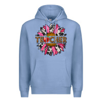 Colony Blue western teacher sunflower Premium Hoodie - NancyCooperArtShop