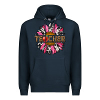 Navy western teacher sunflower Premium Hoodie - NancyCooperArtShop