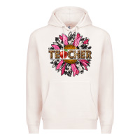 Pale Pink western teacher sunflower Premium Hoodie - NancyCooperArtShop