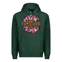 Sports Green western teacher sunflower Premium Hoodie - NancyCooperArtShop