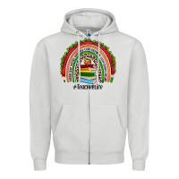 Dove Grey Christmas Teacherlife rainbow Zipper Hoodie - JahusDesignShop