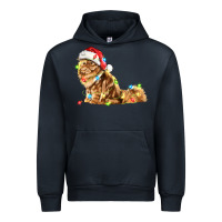 Navy christmas persian cat Urban Hoodie - LillyAllenDesigns