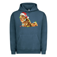 Pigment Midnight Navy christmas persian cat Urban Hoodie - LillyAllenDesigns