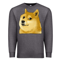 Charcoal Heather doge coin shiba dog Premium Sweatshirt - Jasminsmagicworld