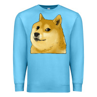 Ocean Blue doge coin shiba dog Premium Sweatshirt - Jasminsmagicworld