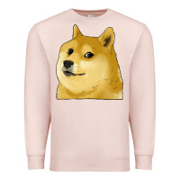 Pale Pink doge coin shiba dog Premium Sweatshirt - Jasminsmagicworld