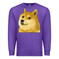 Purple doge coin shiba dog Premium Sweatshirt - Jasminsmagicworld