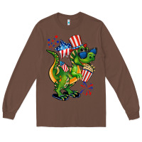 Chestnut 4th of July T-Rex Long Sleeve Tee - CowGirlArtShop
