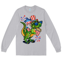 Moon Dust 4th of July T-Rex Long Sleeve Tee - CowGirlArtShop