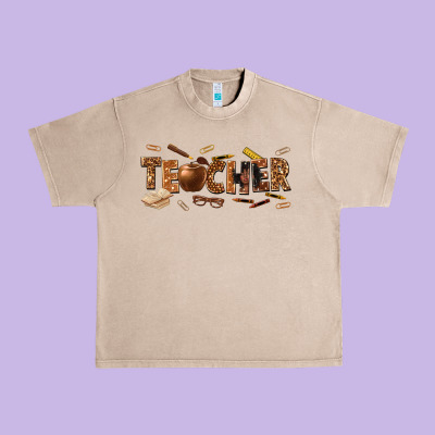 Melanin Teacher Urban Heavy Tee Designed By Texasbilliewilder