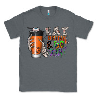 Charcoal Heather Eat drink be scary Classic Tee - CowhideDigitalArt