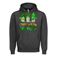 Charcoal Heather st patrick s chillin with my gnomies Zipper Hoodie - JahusDesignShop