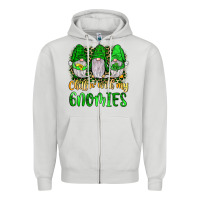 Dove Grey st patrick s chillin with my gnomies Zipper Hoodie - JahusDesignShop