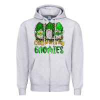 Heather Grey st patrick s chillin with my gnomies Zipper Hoodie - JahusDesignShop