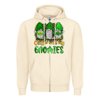 Sandshell st patrick s chillin with my gnomies Zipper Hoodie - JahusDesignShop