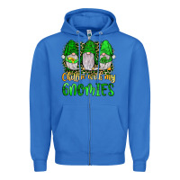 True Royal st patrick s chillin with my gnomies Zipper Hoodie - JahusDesignShop