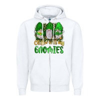White st patrick s chillin with my gnomies Zipper Hoodie - JahusDesignShop