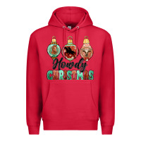 Cardinal howdy christmas Premium Hoodie - MaliasSmallBusiness