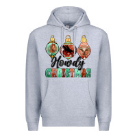 Heather Grey howdy christmas Premium Hoodie - MaliasSmallBusiness