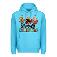 Ocean Blue howdy christmas Premium Hoodie - MaliasSmallBusiness