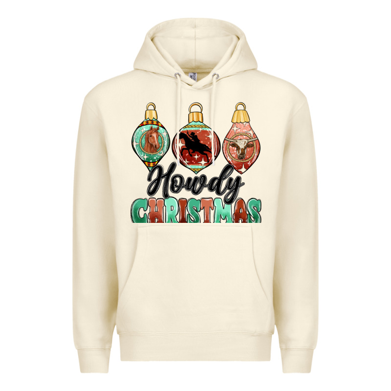 Howdy Christmas Premium Hoodie by MaliasSmallBusiness | Teevron