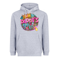 Heather Grey daddys girl Heavyweight Hoodie - NancyCooperArtShop