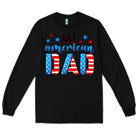 Black All American dad Long Sleeve Tee - Neo Western