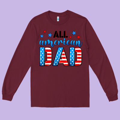 All American Dad Long Sleeve Tee Designed By Neo Western