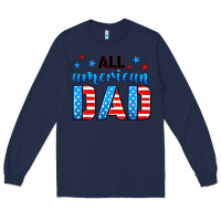 Navy All American dad Long Sleeve Tee - Neo Western