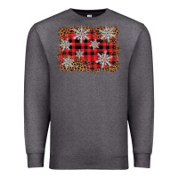Charcoal Heather snowflake background Premium Sweatshirt - BarkalooDesign