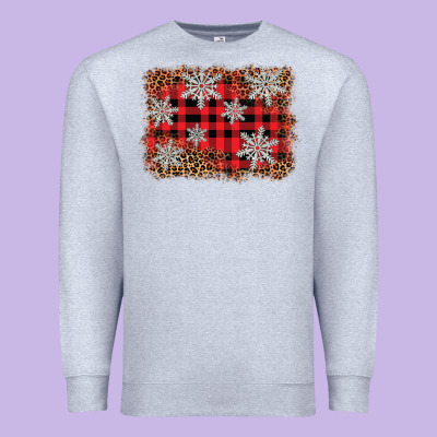 Snowflake Background Premium Sweatshirt Designed By Barkaloodesign