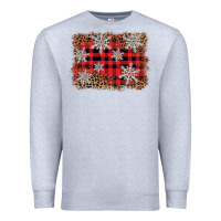 Heather Grey snowflake background Premium Sweatshirt - BarkalooDesign