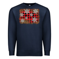 Navy snowflake background Premium Sweatshirt - BarkalooDesign