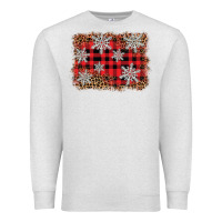 Oatmeal Heather snowflake background Premium Sweatshirt - BarkalooDesign