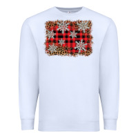 White snowflake background Premium Sweatshirt - BarkalooDesign