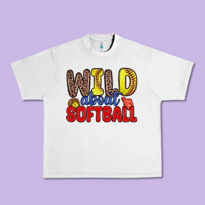 Wild About Softball Urban Heavy Tee Designed By Zillion Design Studio