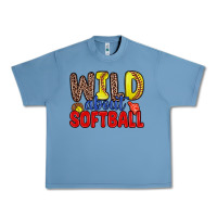 Pebble Blue wild about softball Urban Heavy Tee - Zillion Design Studio