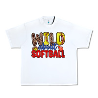 White wild about softball Urban Heavy Tee - Zillion Design Studio