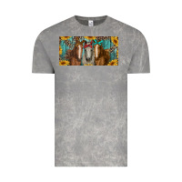Cloud Rock horses with leopard and sunflowers Vintage Tee - RanaPortraitStore