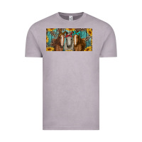 Vintage Zinc horses with leopard and sunflowers Vintage Tee - RanaPortraitStore