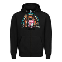 Black nurse life rainbow Zipper Hoodie - JahusDesignShop