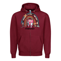 Burgundy nurse life rainbow Zipper Hoodie - JahusDesignShop