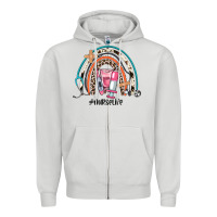 Dove Grey nurse life rainbow Zipper Hoodie - JahusDesignShop