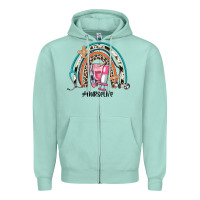 Seafoam nurse life rainbow Zipper Hoodie - JahusDesignShop