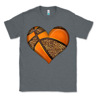 Charcoal Heather basketball heart Classic Tee - HRA Design Shop