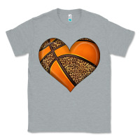 Heather Grey basketball heart Classic Tee - HRA Design Shop